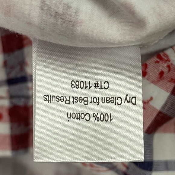 Scully Western Shirt Mens Size Large L Red Plaid Pearl Snaps Paisley Embroidered - Picture 11 of 12